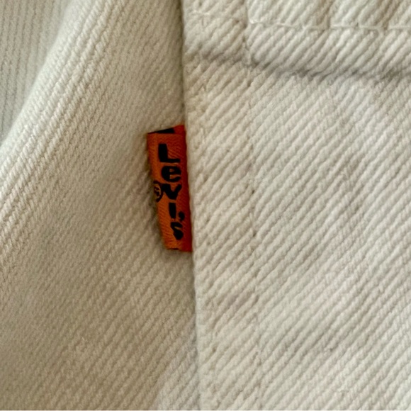 Vintage Levi's 505 Orange Tab Denim White Jeans Adult Size 36x30 USA 1992 - Picture 9 of 9
